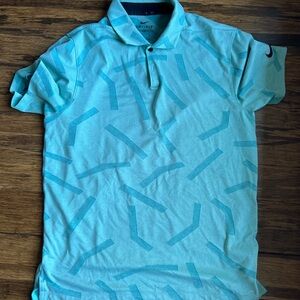 Nike Blue Polo Shirt Lightweight Casual Wear
